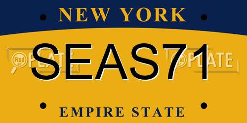 SEAS71 New York License Plate