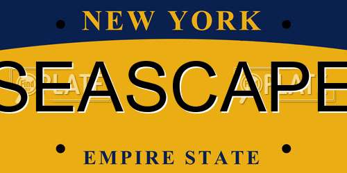 SEASCAPE New York License Plate