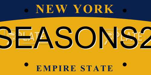 SEASONS2 New York License Plate