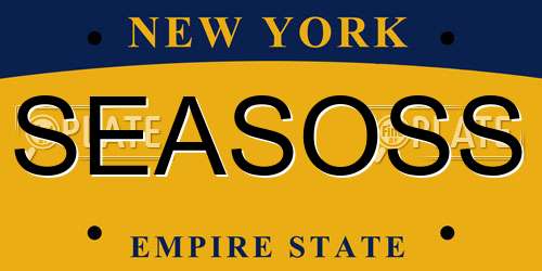 SEASOSS New York License Plate