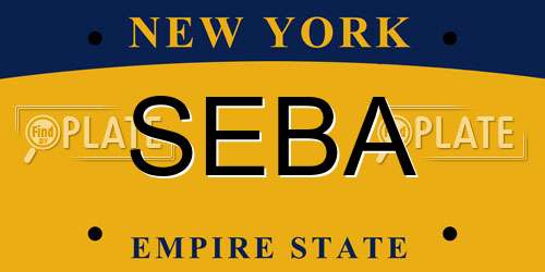 SEBA New York License Plate