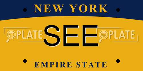 SEE New York License Plate