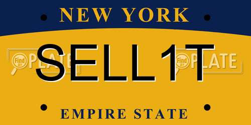 SELL1T New York License Plate