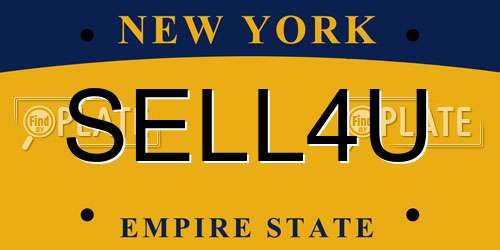 SELL4U New York License Plate