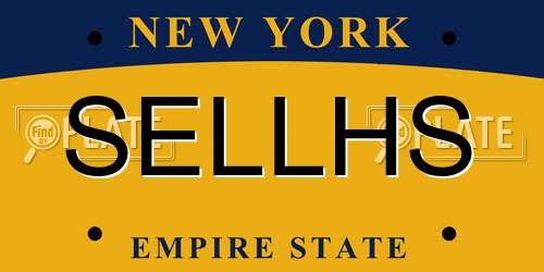 SELLHS New York License Plate