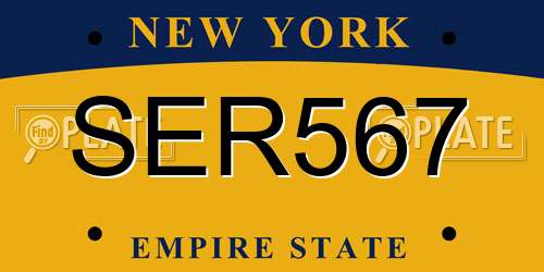 SER567 New York License Plate