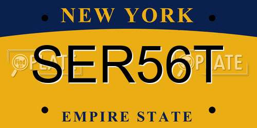 SER56T New York License Plate