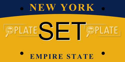 SET New York License Plate