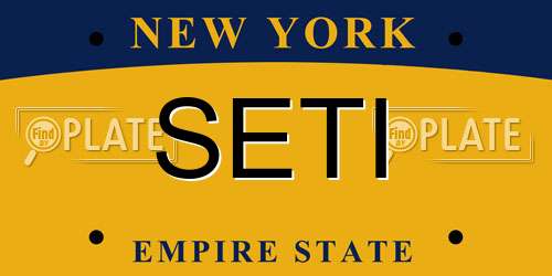 SETI New York License Plate