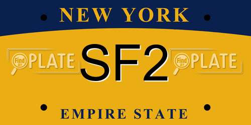 SF2 New York License Plate