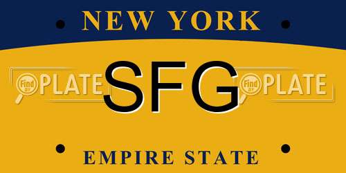SFG New York License Plate