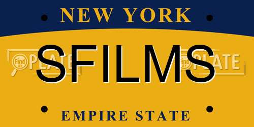 SFILMS New York License Plate