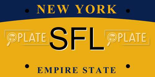 SFL New York License Plate
