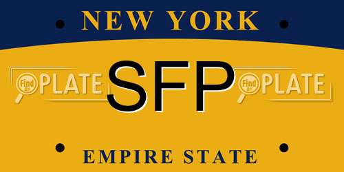 SFP New York License Plate