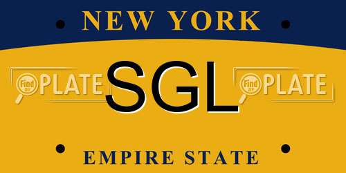 SGL New York License Plate