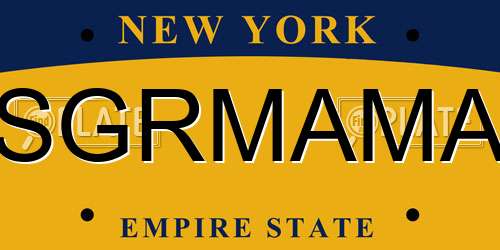 SGRMAMA New York License Plate