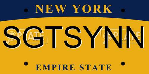 SGTSYNN New York License Plate