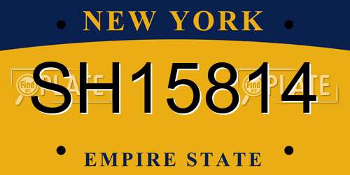 SH15814 New York License Plate