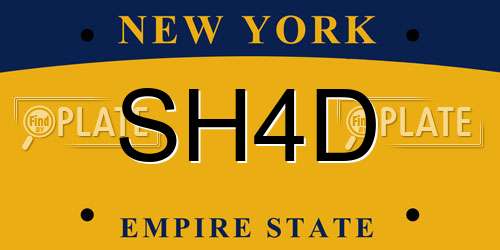 SH4D New York License Plate