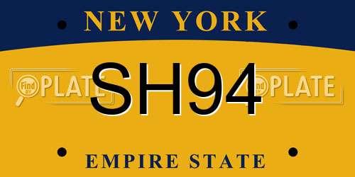 SH94 New York License Plate