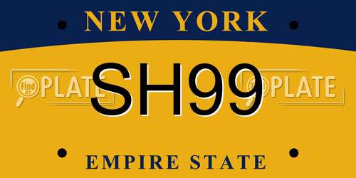 SH99 New York License Plate