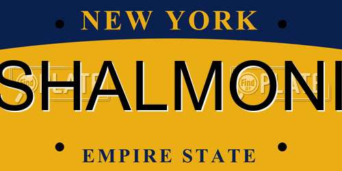 SHALMONI New York License Plate