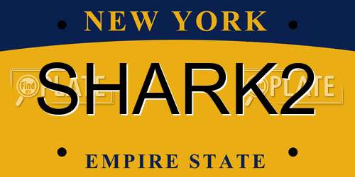 SHARK2 New York License Plate
