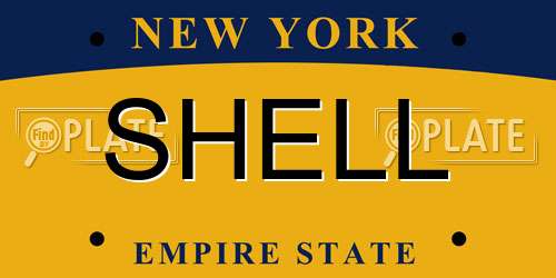 SHELL New York License Plate