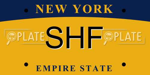 SHF New York License Plate