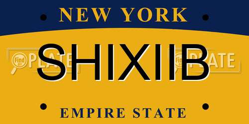 SHIXIIB New York License Plate