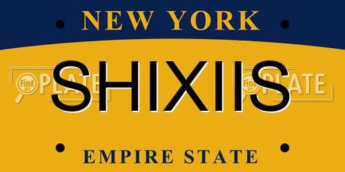 SHIXIIS New York License Plate