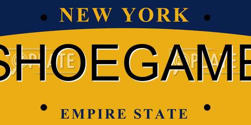 SHOEGAME New York License Plate