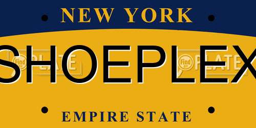 SHOEPLEX New York License Plate