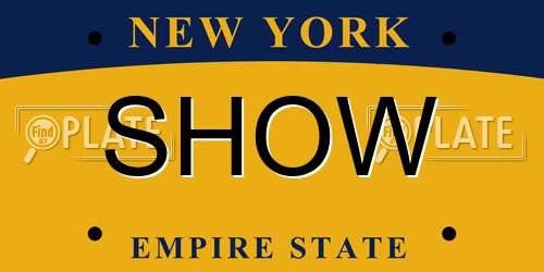 SHOW New York License Plate
