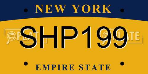 SHP199 New York License Plate