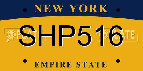 SHP516 New York License Plate