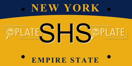 SHS New York License Plate