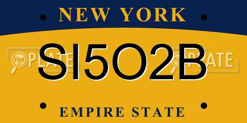 SI5O2B New York License Plate