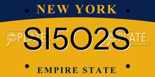 SI5O2S New York License Plate