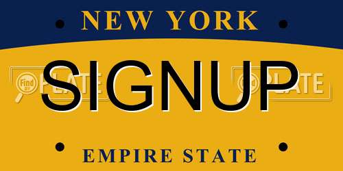 SIGNUP New York License Plate