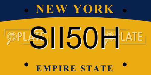SII50H New York License Plate