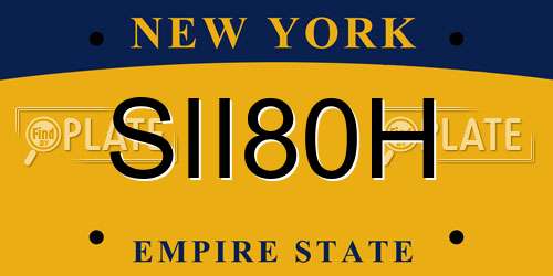 SII80H New York License Plate