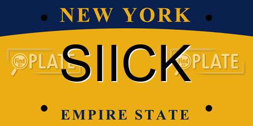 SIICK New York License Plate