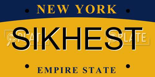 SIKHEST New York License Plate