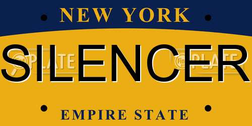 SILENCER New York License Plate