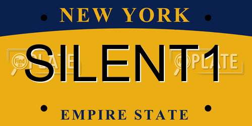 SILENT1 New York License Plate