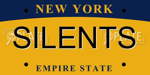 SILENTS New York License Plate