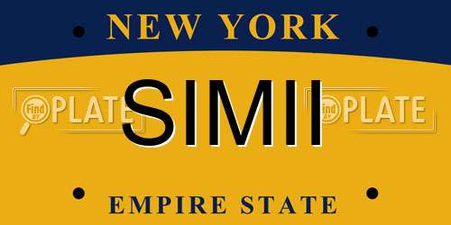 SIMII New York License Plate