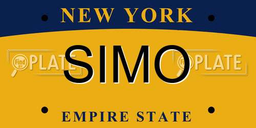 SIMO New York License Plate