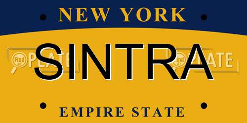 SINTRA New York License Plate
